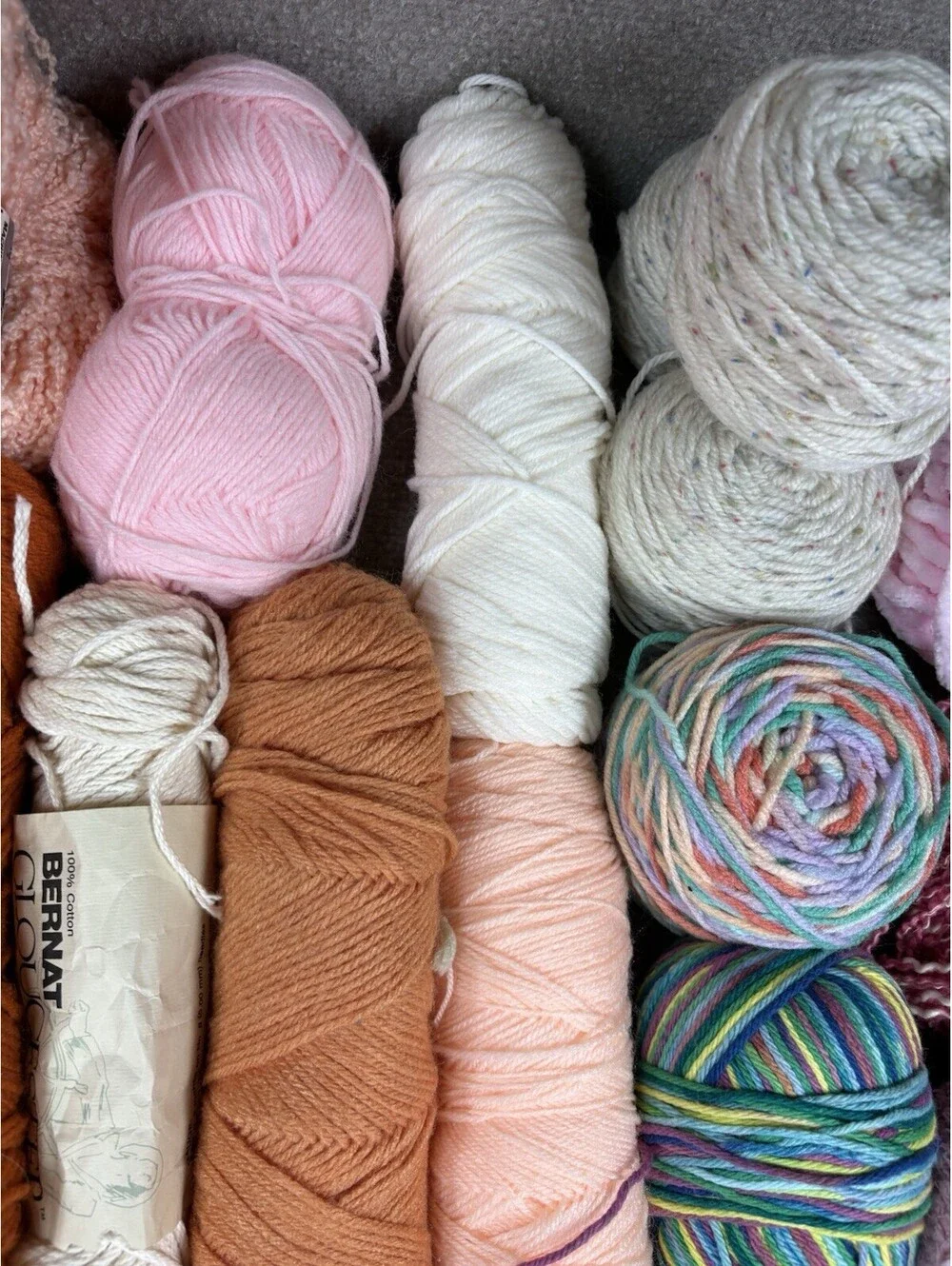 Mixed Yarn Lot 5lbs Assorted Colors Textures Knitting Crochet Destash Bundle